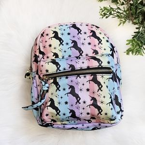 Underonesky Mini Unicorn Backpack Rainbow Pastel Pink Purple Blue Yellow